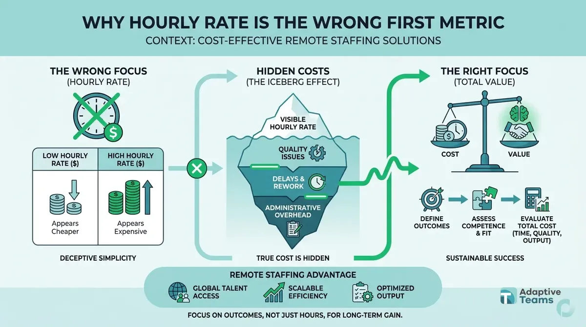 Infographic: Why hourly rate is the wrong first metric