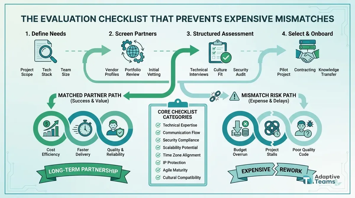 Infographic: The evaluation checklist that prevents expensive mismatches