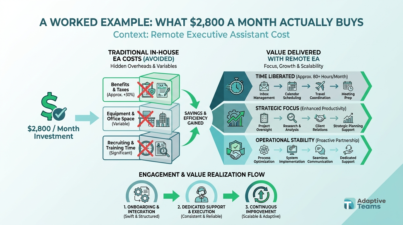 A worked example: what $2,800 a month actually buys